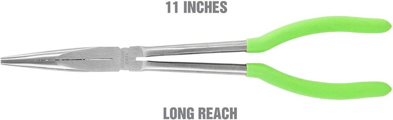 OEMTOOLS 22621 Needle Nose Pliers 11 Inch, Long Needle Nose Pliers, Rust Resistant, Heat-Treated Steel Construction, Automotive, Construction, and Jewelry Making Tools - Image 2